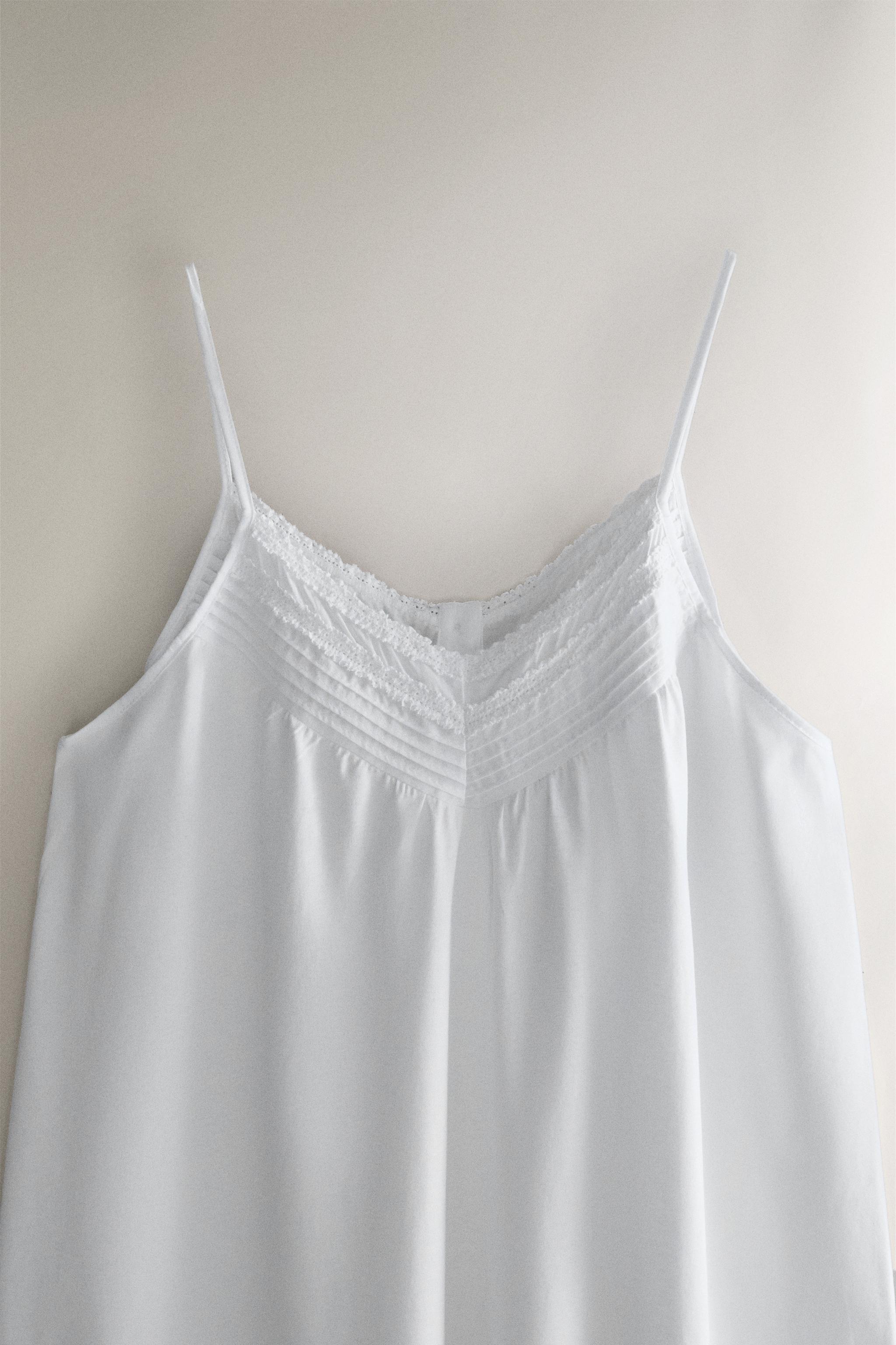 CHEMISE DE NUIT COTON BRODERIES